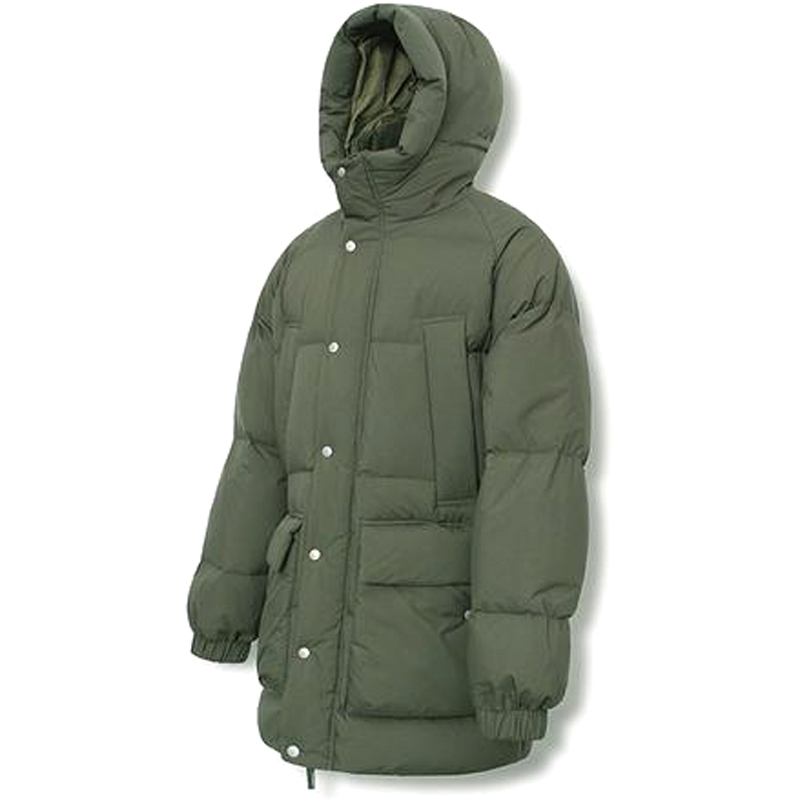 Khaki Green Warm Air Duck Down Half Padding Jackets 