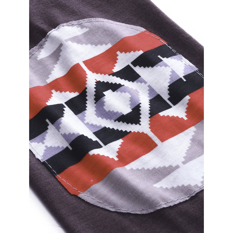 Plain Navy Contrast Pocket & Hood Printed Hoodies